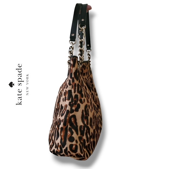 KATE SPADE NewYork Streetcar Darya Leopard Calfhair FUR Handbag Pony Hair - Picture 7 of 17